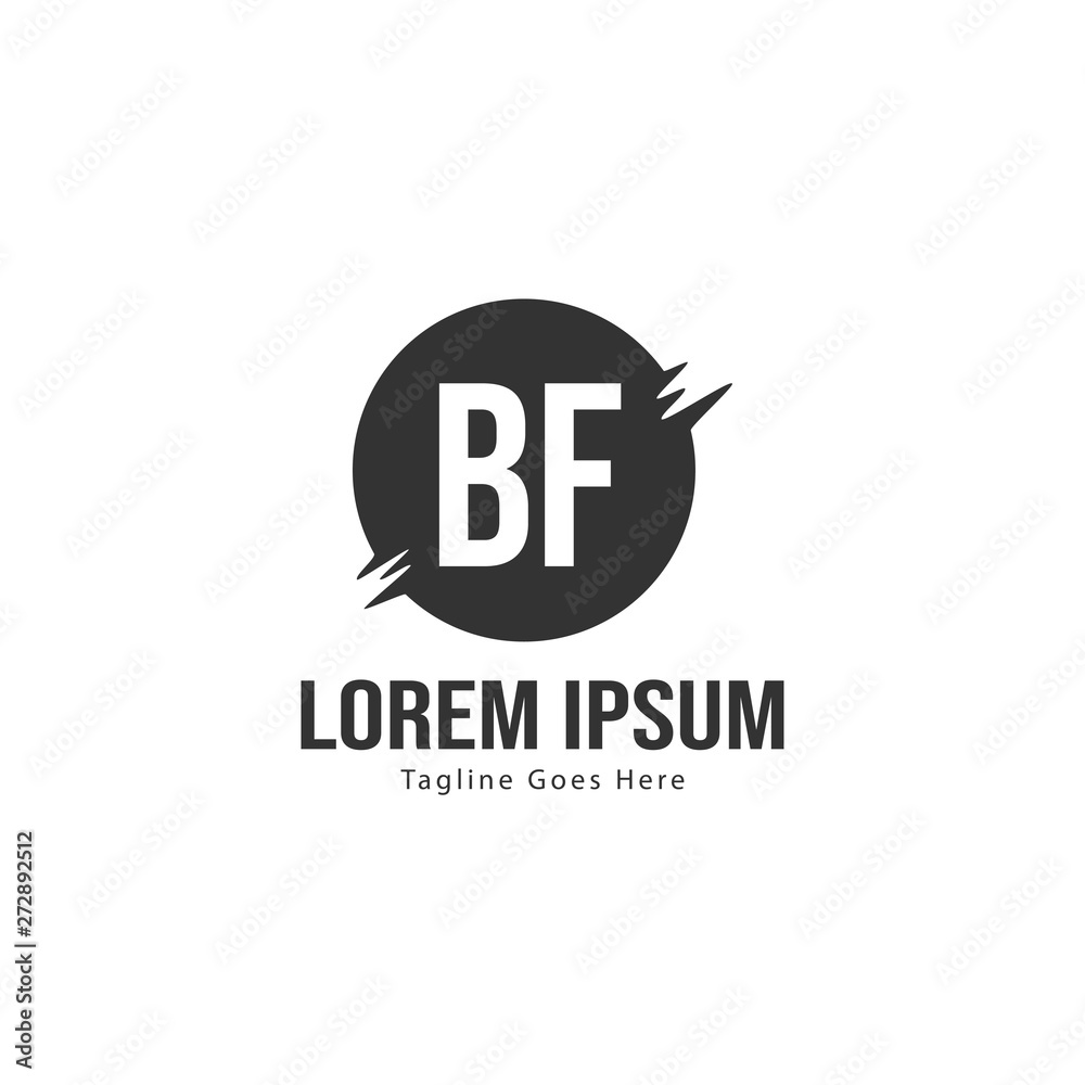BF Letter Logo Design. Creative Modern BF Letters Icon Illustration