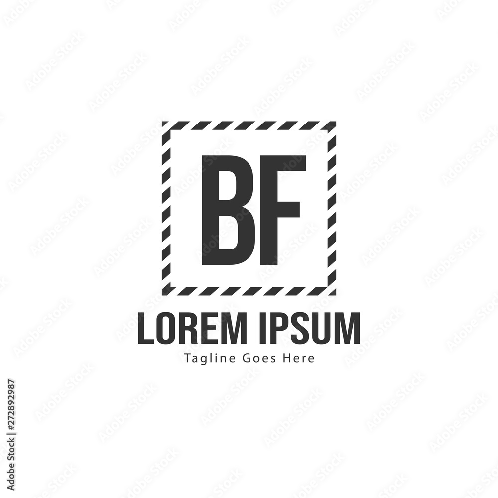Fototapeta premium BF Letter Logo Design. Creative Modern BF Letters Icon Illustration