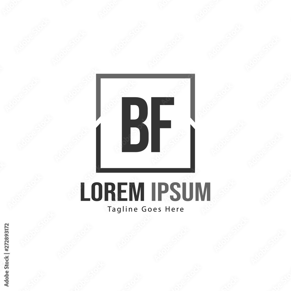 BF Letter Logo Design. Creative Modern BF Letters Icon Illustration