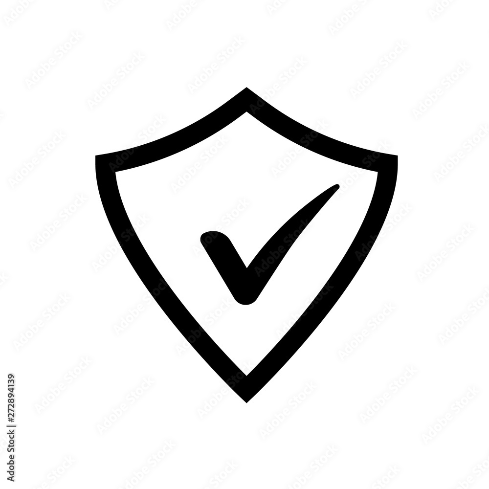 secure, best shield protection logo vector. shield and check mark conception secure, best shield protection logo vector. shield and check mark conception