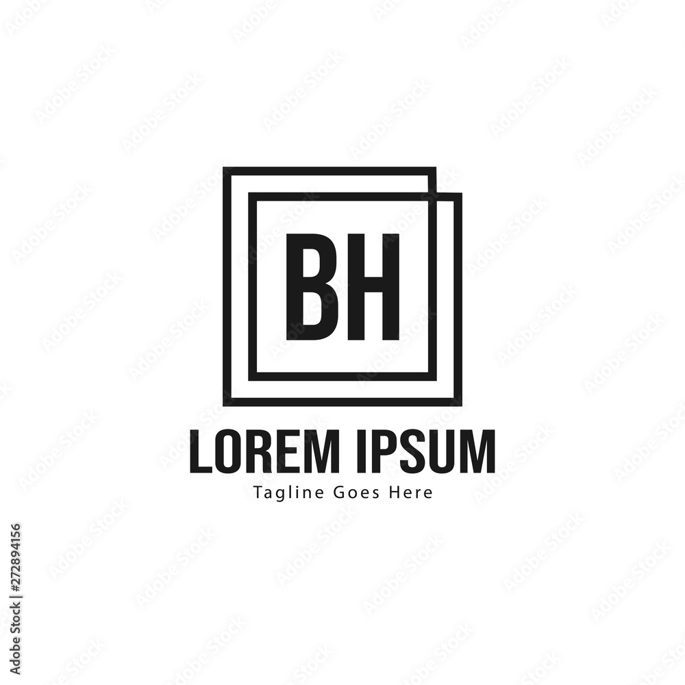 BH Letter Logo Design. Creative Modern BH Letters Icon Illustration BH Letter Logo Design. Creative Modern BH Letters Icon Illustration