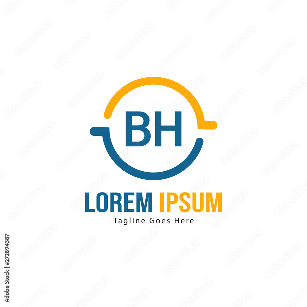 BH Letter Logo Design. Creative Modern BH Letters Icon Illustration BH Letter Logo Design. Creative Modern BH Letters Icon Illustration
