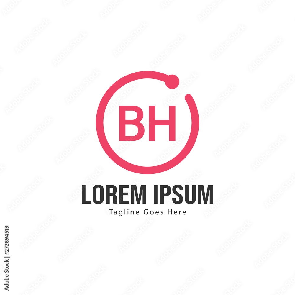 BH Letter Logo Design. Creative Modern BH Letters Icon Illustration BH Letter Logo Design. Creative Modern BH Letters Icon Illustration