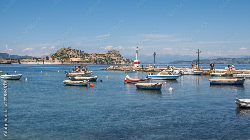 Corfu Harbor and Old Fort