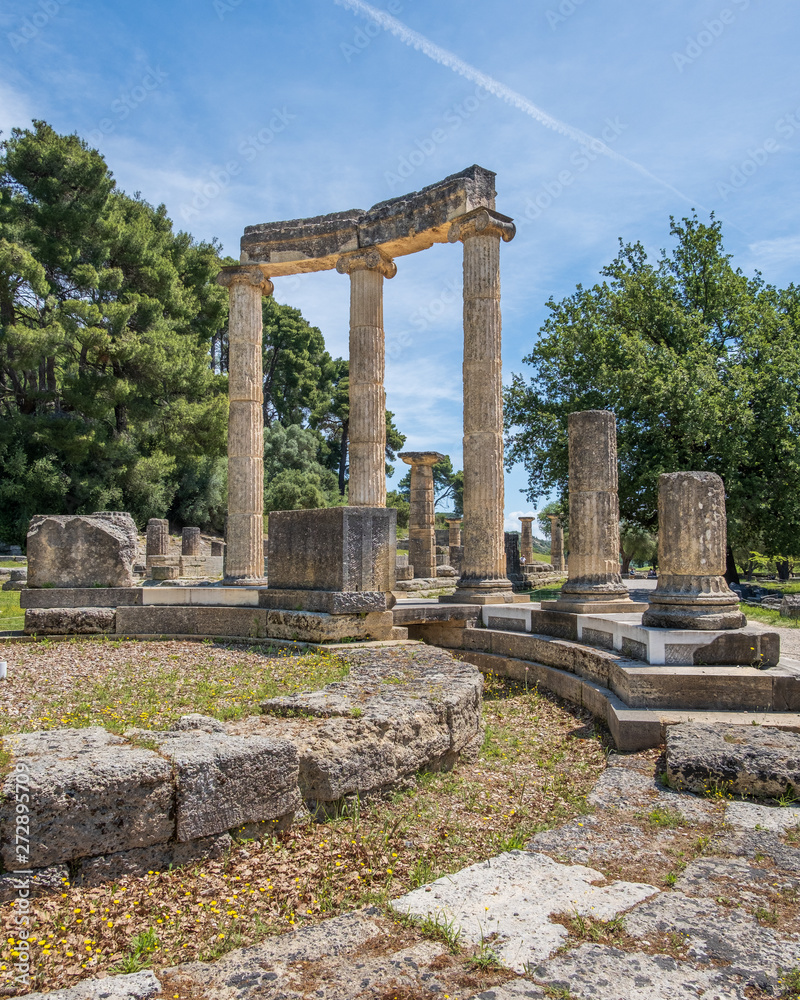 Ancient ruins in Olympia, Peloponnes, Greece