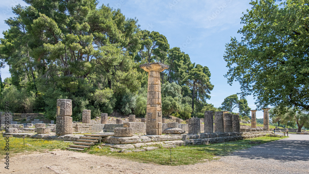 Ancient ruins in Olympia, Peloponnes, Greece