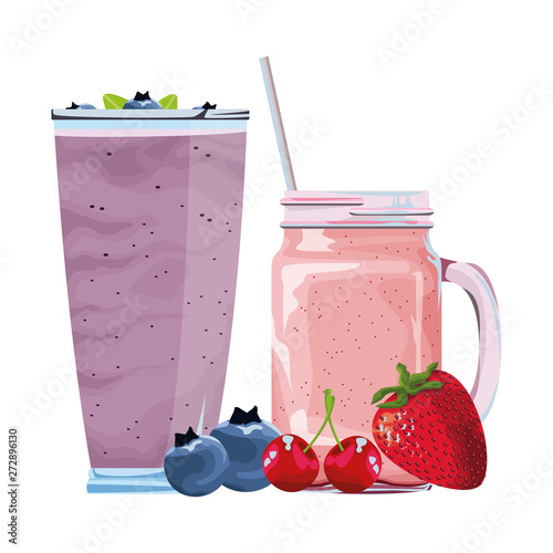 tropical fruit and smoothie drink