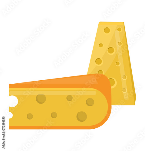 fresh cheese variety italian dinner icon flat dairy food and milk camembert piece delicatessen gouda meal isolated sheese on white background vector illustration.