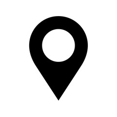 Location pin icon flat vector illustration design