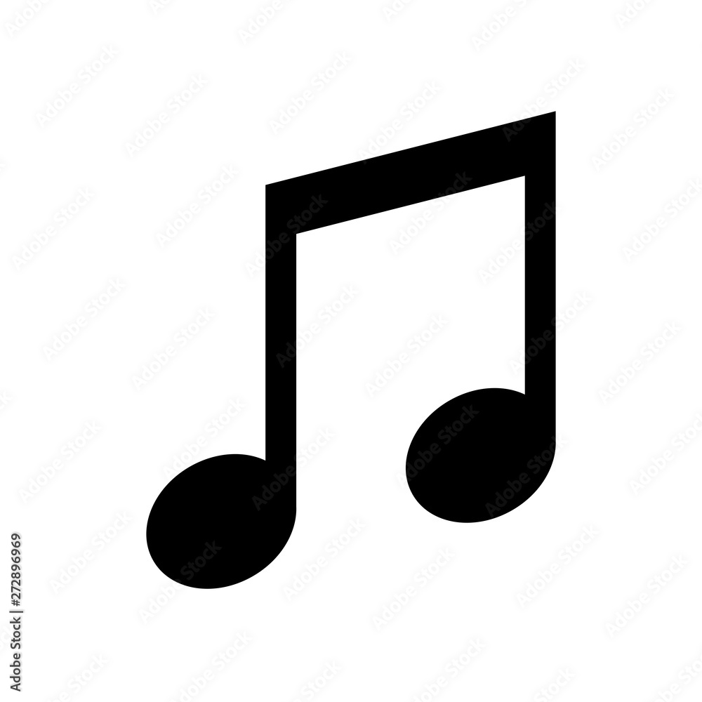 Music note icon flat vector illustration design Music note icon flat vector illustration design