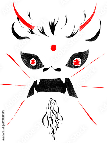 illustration angry monster photo