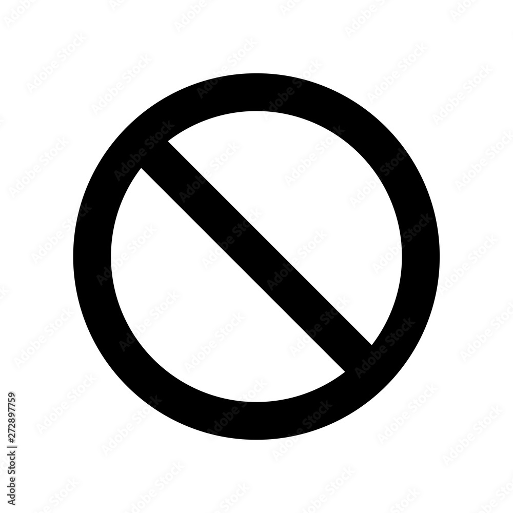 Prohibition icon flat vector illustration design Prohibition icon flat vector illustration design