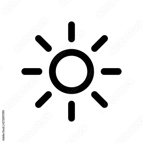 Screen brightness sun icon flat vector illustration design