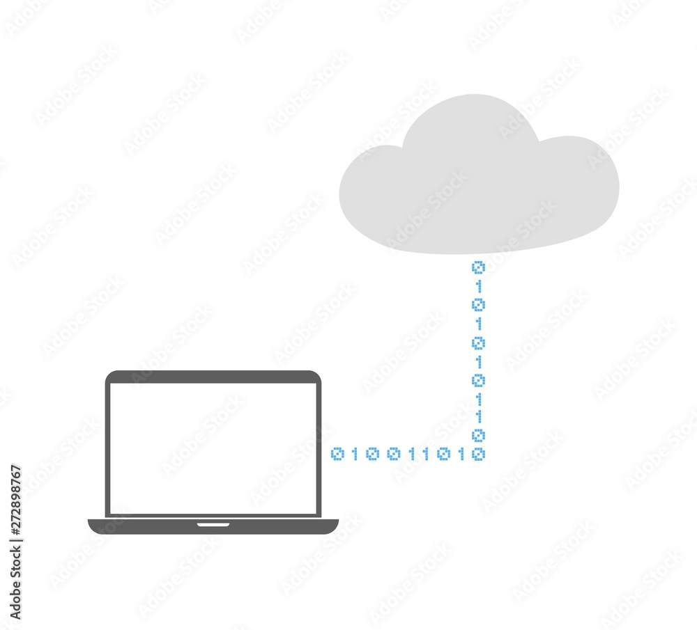 Design of cloud data illustration Design of cloud data illustration