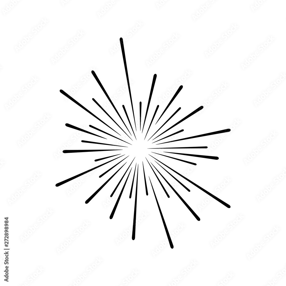 Design of explotion lines illustration Design of explotion lines illustration