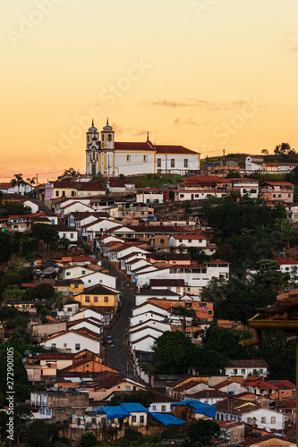 city ​​landscape Ouro Preto, Brazil - MG, historic Brazilian city.