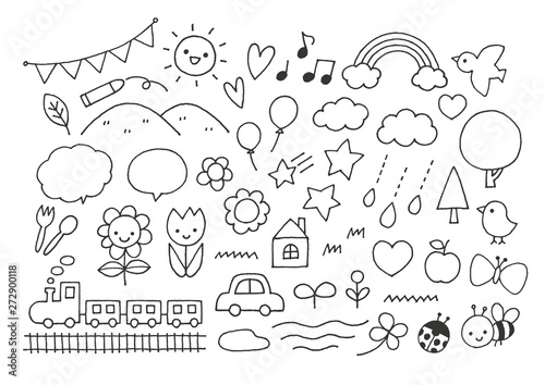 子供かわいい幼稚園ペン画