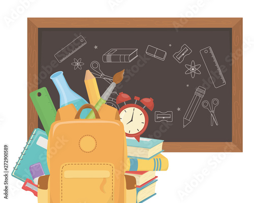 Isolated blackboard of school design