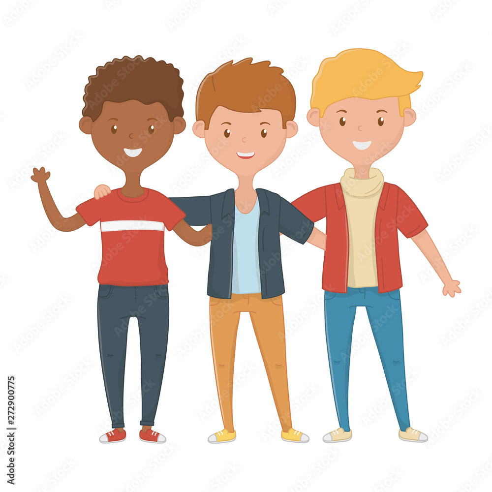 Teenage friends design vector illustration Teenage friends design vector illustration