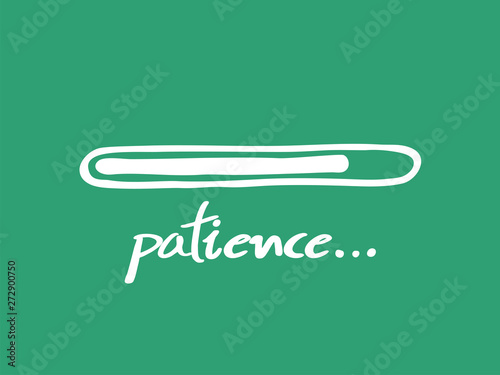 patience loading bar illustration photo
