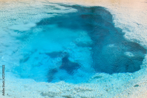 Colorful hot water pool in the Yellowstone National park  USA