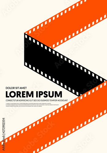 Movie and film poster modern vintage retro style