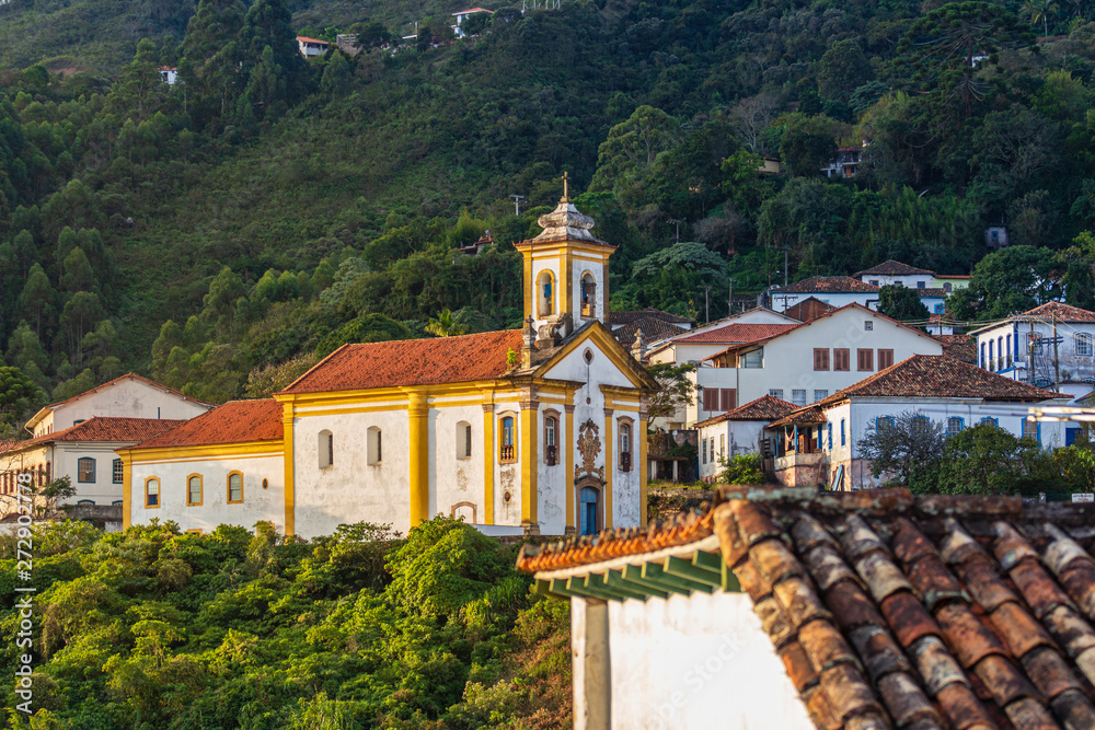 city ​​landscape Ouro Preto, Brazil - MG, historic Brazilian city.