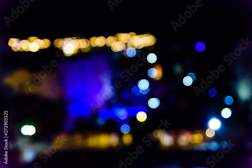 Abstract and blurred background of the city lights. Bokeh concept © ihorbondarenko