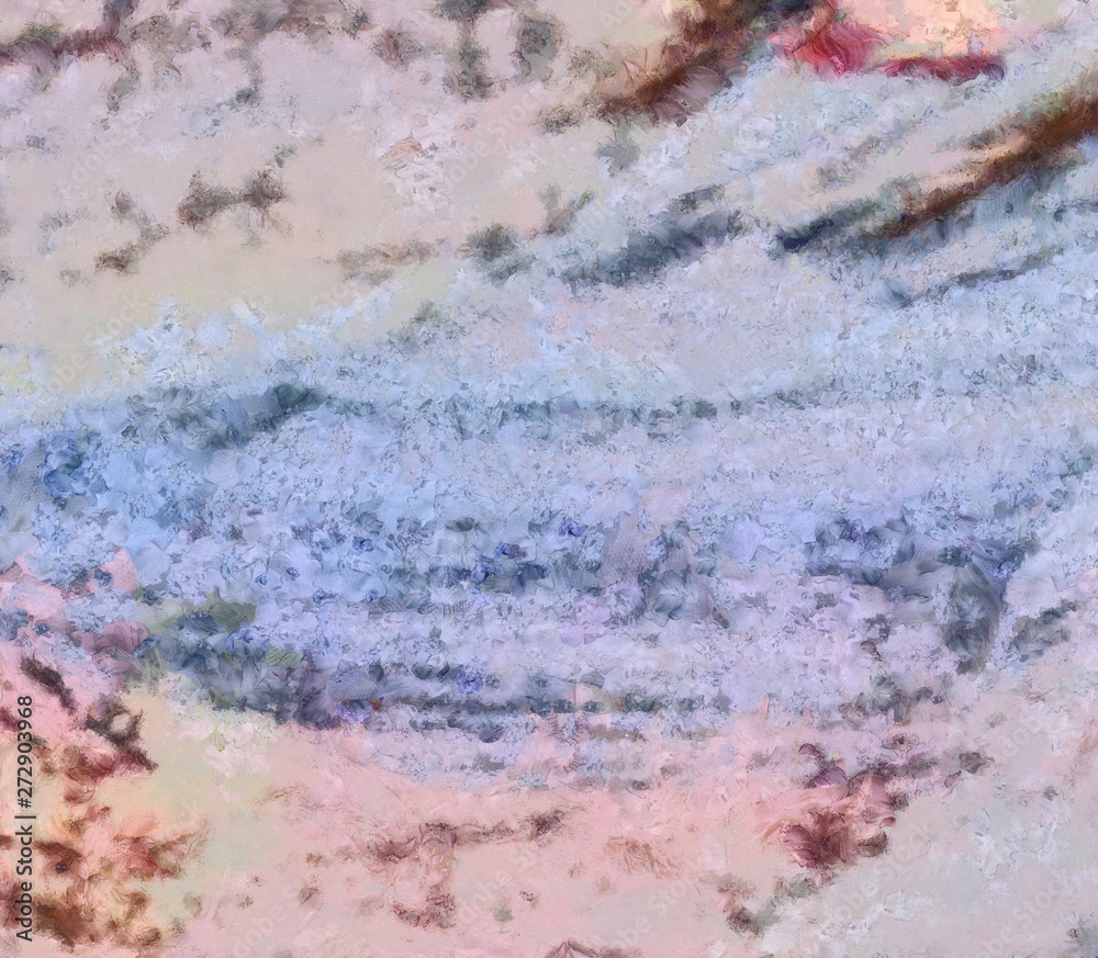 Obraz premium Abstract grunge texture background. Stock abstraction art on canvas. Realistic beauty digital painting. Amazing simple design pattern for backdrop. Macro template in oil. Splashes of paint.