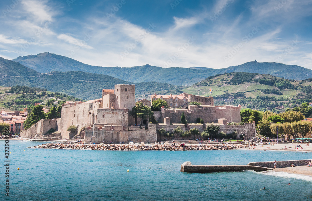 Royal Castle Collioure in the Pyrenees-Orientales, France