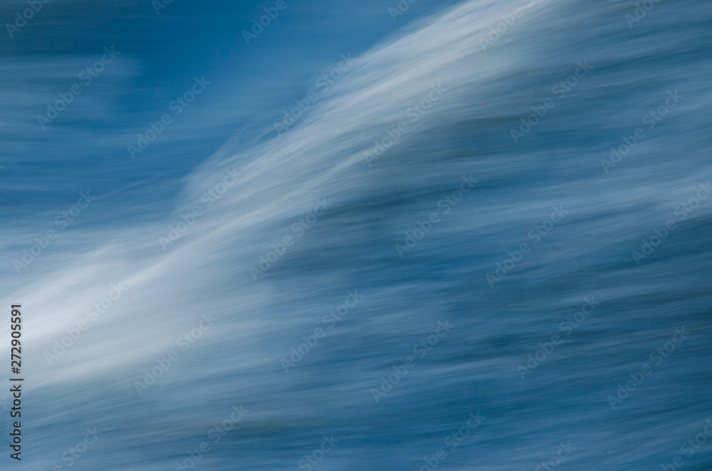 Fototapeta premium Sea wave from the side of the ship close-up on a long exposure. Water texture