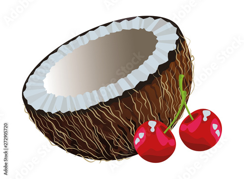 Tropical delicious fruit icon cartoon