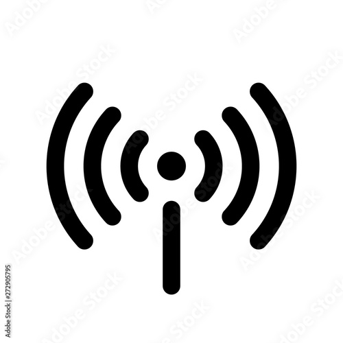 Wifi icon isolated on white background. Free wifi icon. Vector wlan access, wireless wifi hotspot signal sign, icon, symbol. Ready symbol for interface design of various types of devices and more.