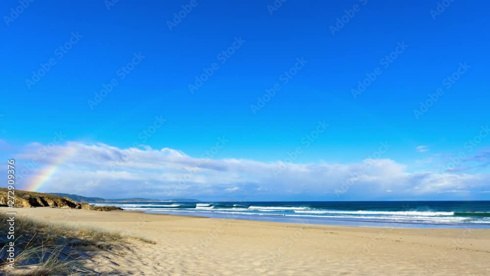 Timelapse Baldaio Beach, A Coruña, Galicia, Spain Timelapse Baldaio Beach, A Coruña, Galicia, Spain