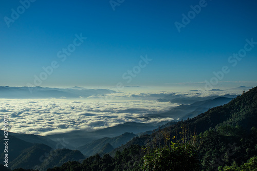 Background landscape clouds in mountain valley  Doi ang khang Chaing mai