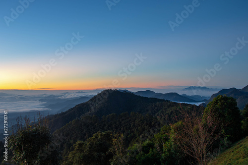 Background landscape clouds in mountain valley, Doi ang khang Chaing mai
