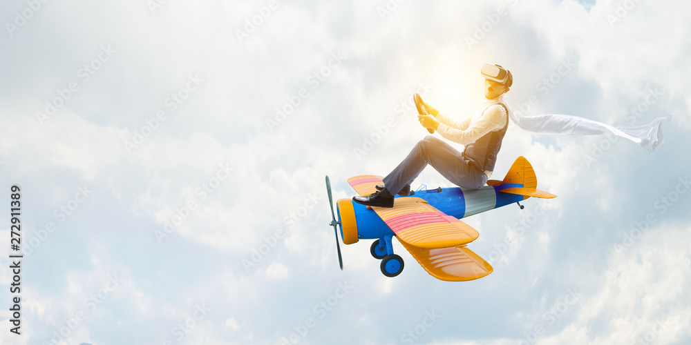 Happy travelling on toy vehicle Happy travelling on toy vehicle