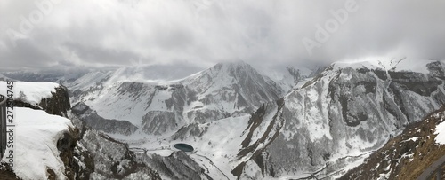 Caucasus Mountain Winter Panorama near Gudauri, Georgia