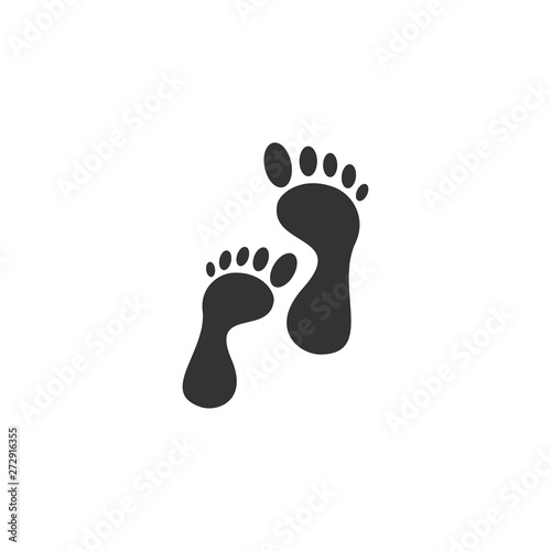 Human foot icon on white background.