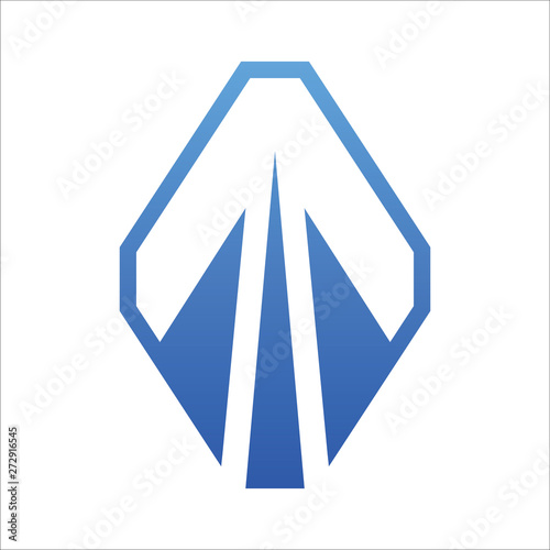 Arrow Negative Space Logo Vector