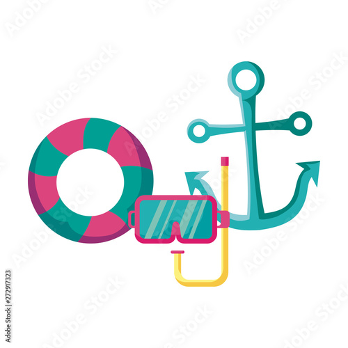 snorkel with float and anchor