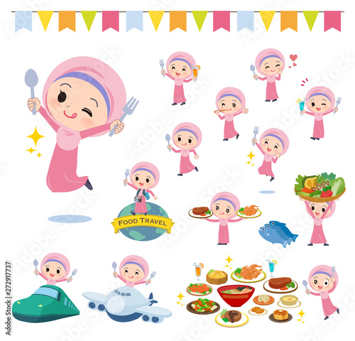 Arab Hijab girl_food festival