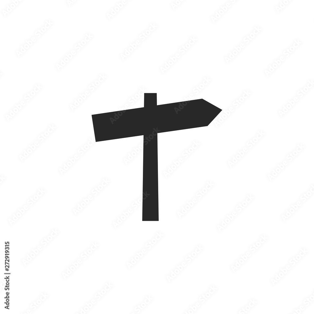 blank signs pointing in opposite directions. direction arrow sign vector illustration