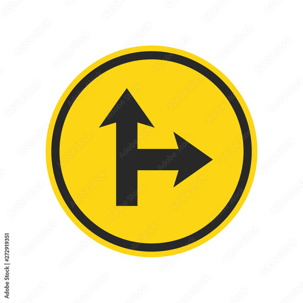 Road sign vector icon isolated. direction arrow sign, Detour icon isolated, vector illustration Road sign vector icon isolated. direction arrow sign, Detour icon isolated, vector illustration