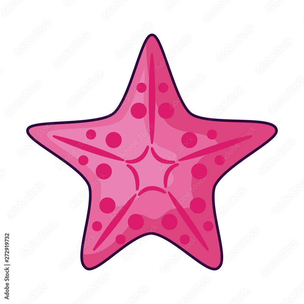 cute starfish animal isolated icon cute starfish animal isolated icon