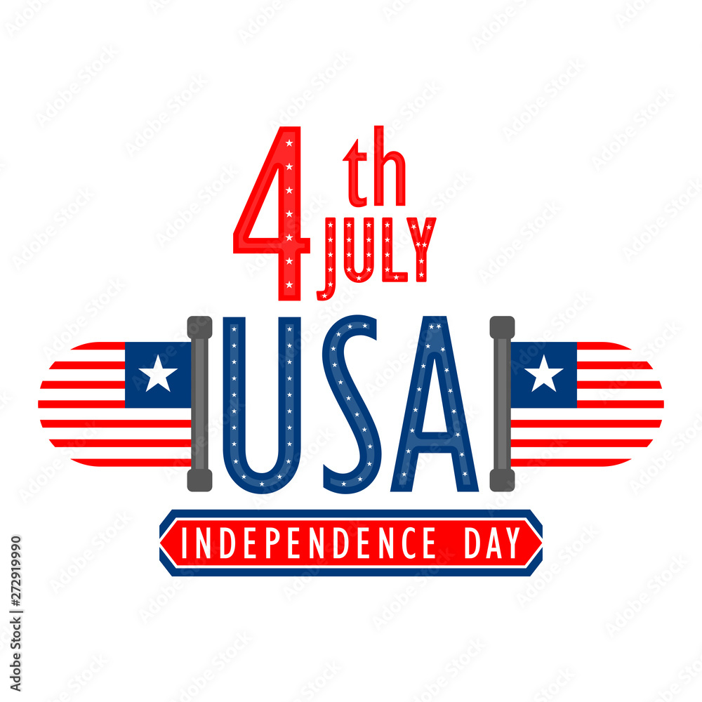 Happy 4th of July graphic design - Vector