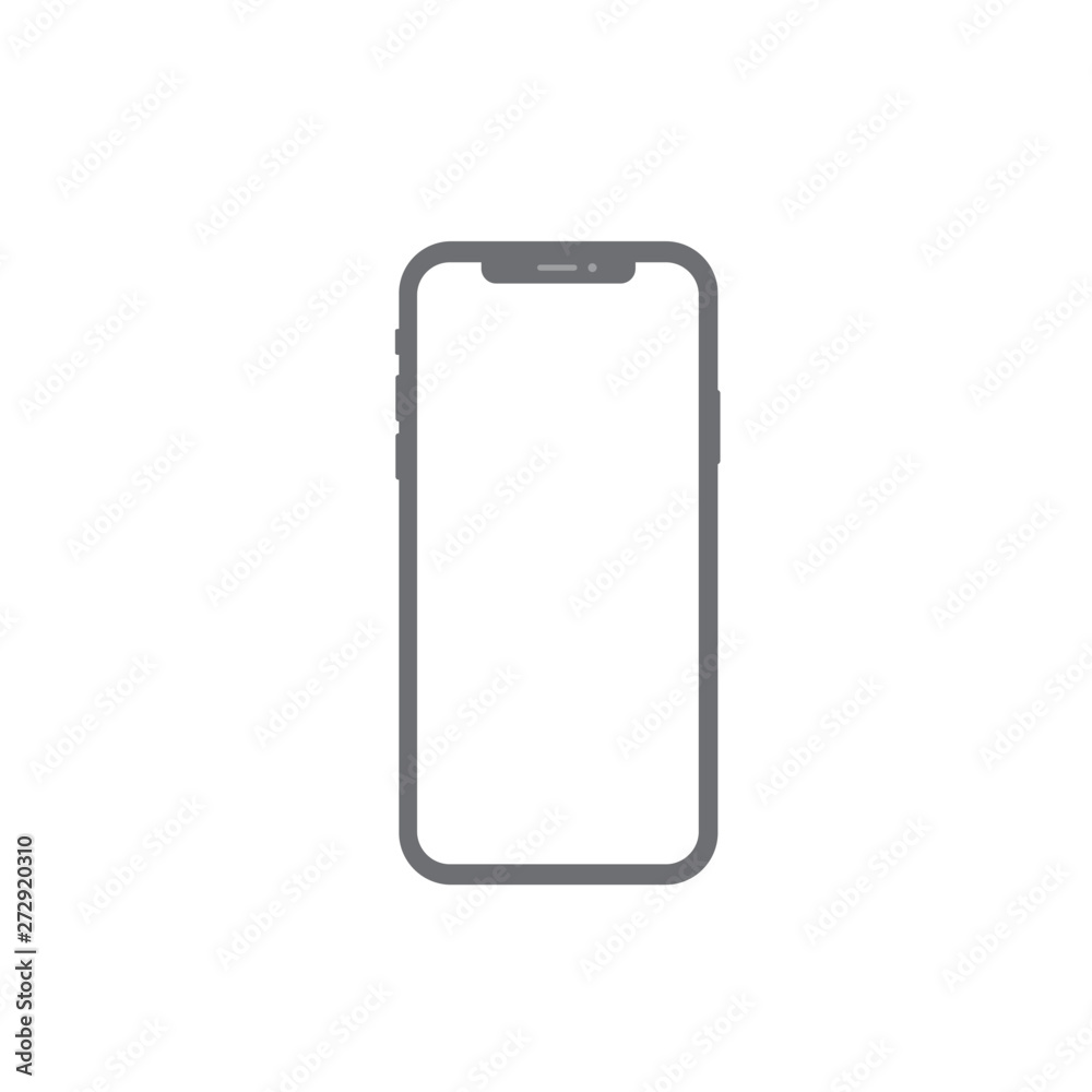 phone front isolated on white background vector phone front isolated on white background vector