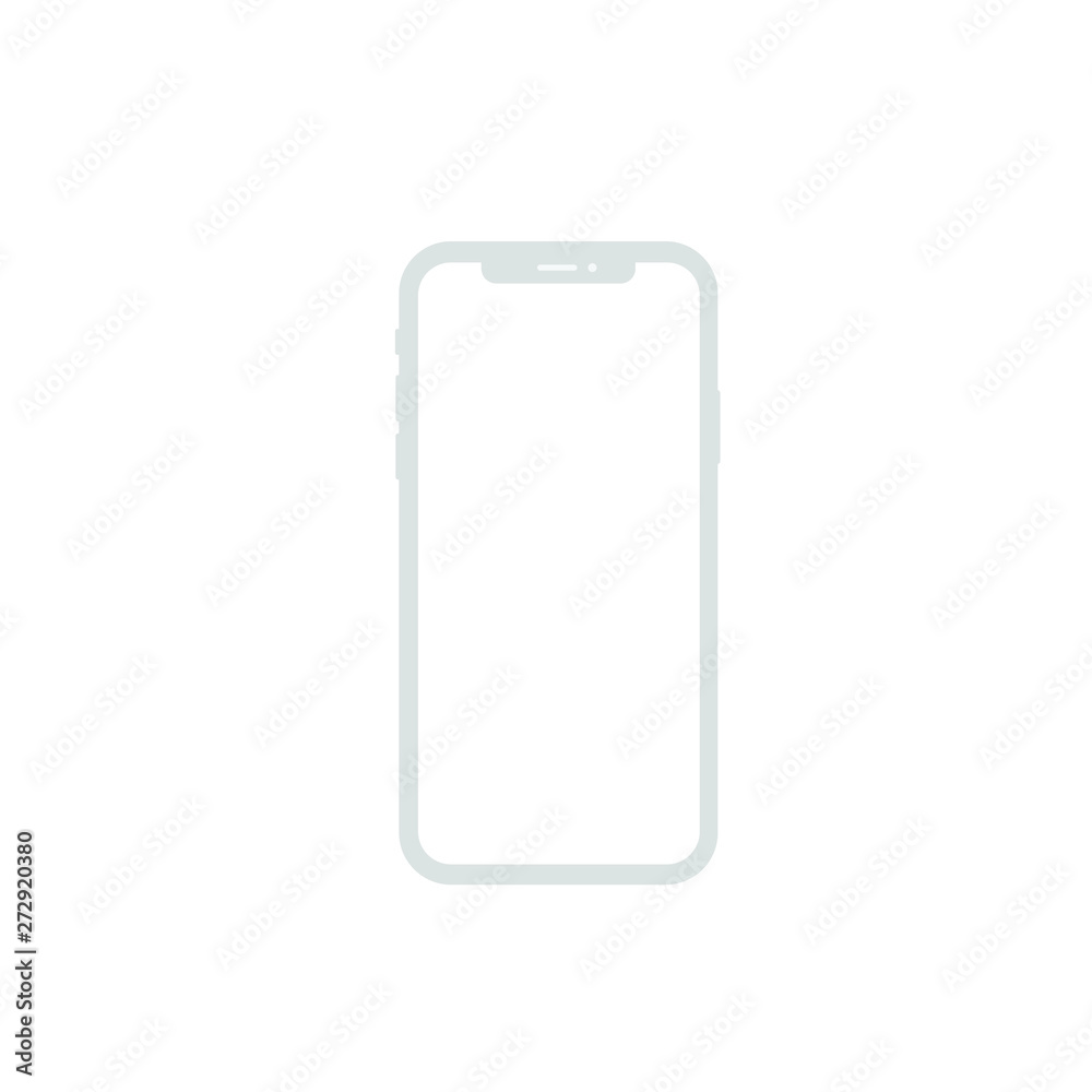 phone front isolated on white background vector phone front isolated on white background vector