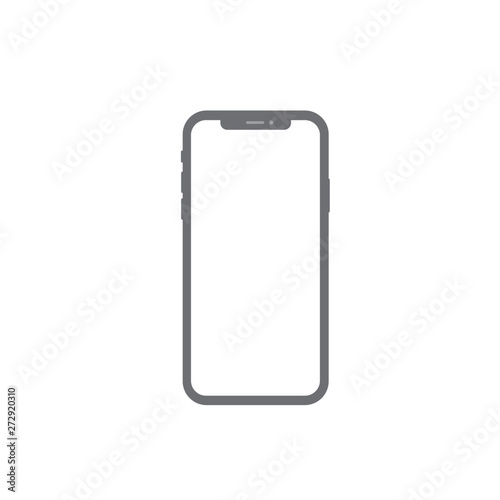 phone front isolated on white background vector