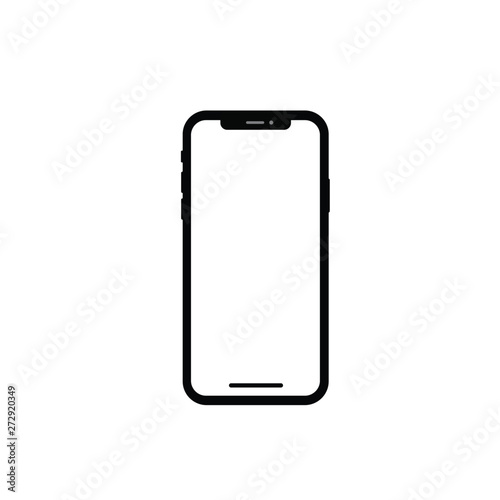 phone front isolated on white background vector